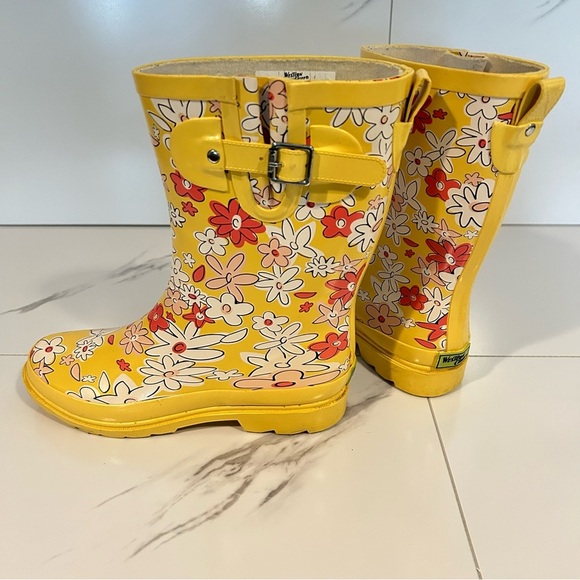 Western-chief Women's Yellow and Red Boots Size 7 - Picture 4 of 6
